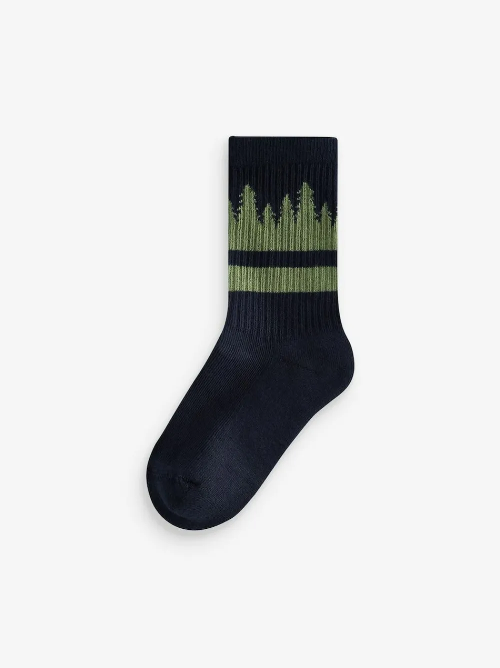 Next Multi Cushioned Footbed Cotton Rich Ribbed Tipped Socks 5 Pack^BOY Socks