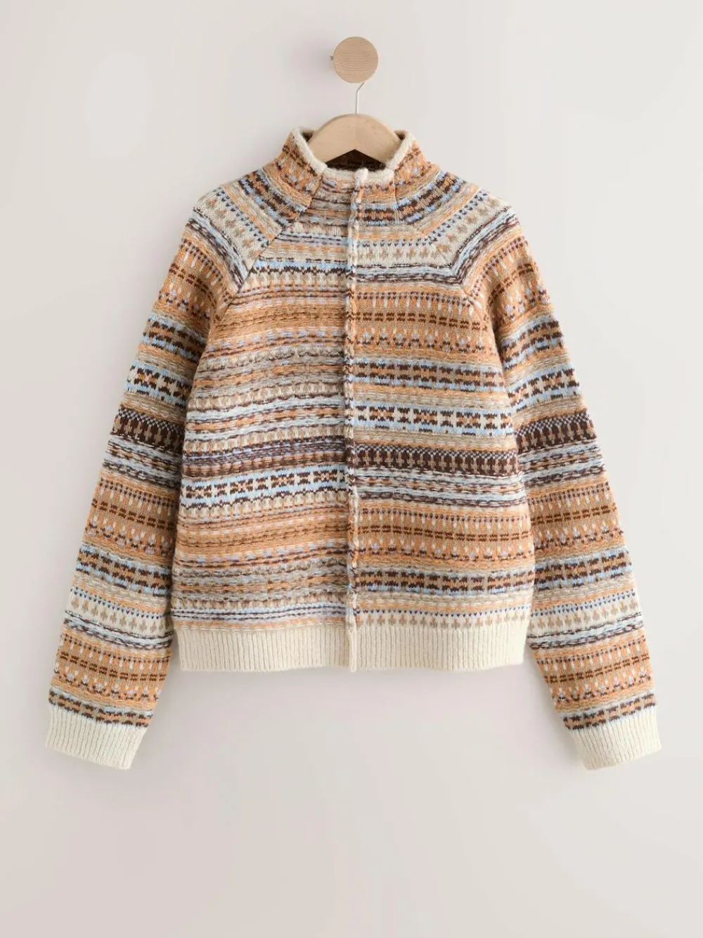Next Stand Neck Fairisle Pattern Stitch Knitted Jumper^Women Knitwear|Knitwear