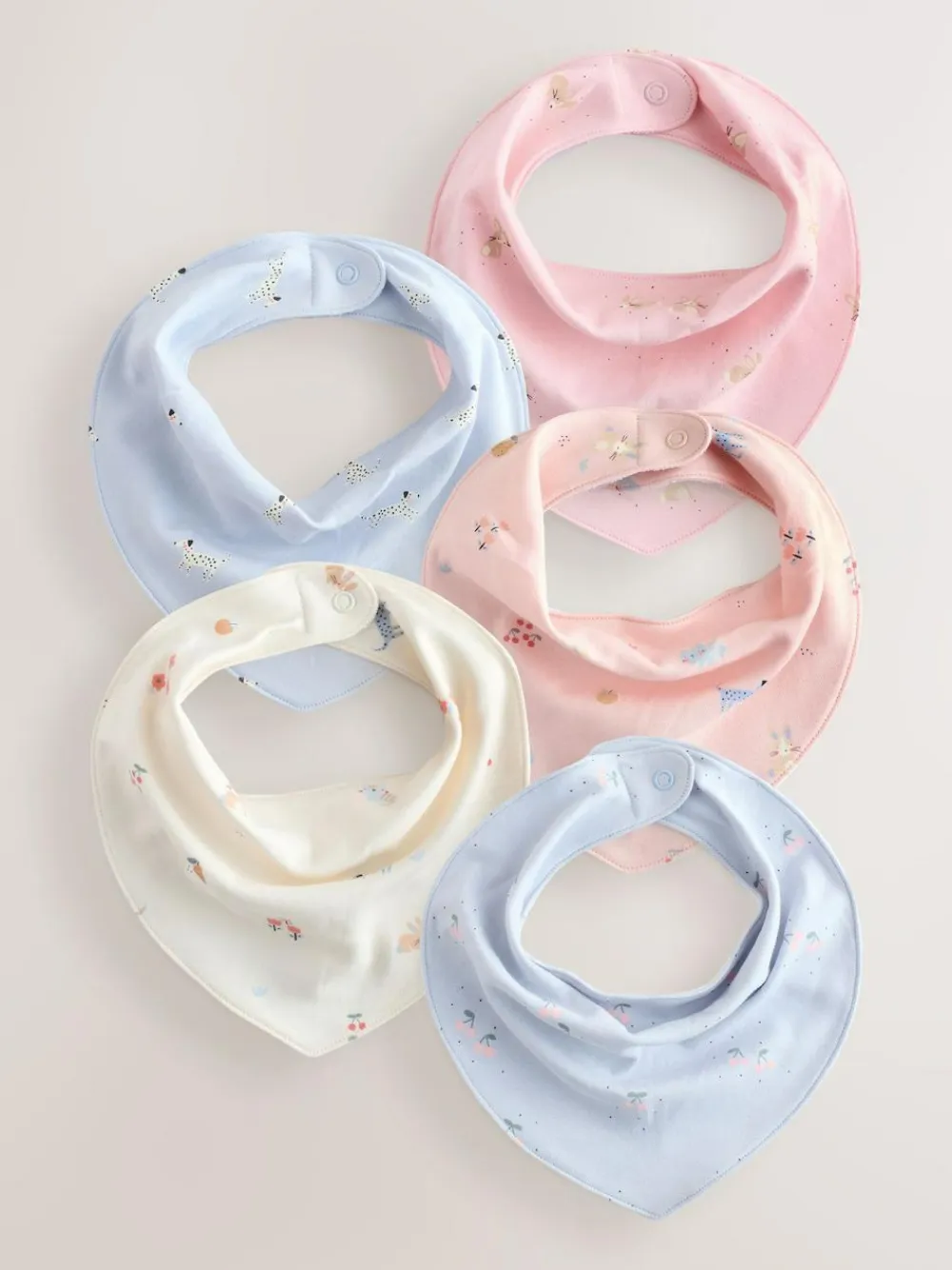 Outlet Next Multi Pastel Character Baby Dribble Bibs 5 Pack
