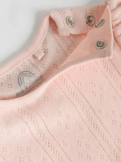 Next Multi Pastel Short Sleeve Pointelle Baby Bodysuits 5 Pack^ Bodysuits & Vests|Vests