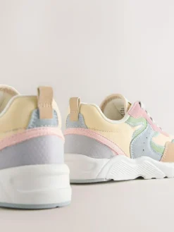 Next Standard Fit (F) Lace-Up Colourblock Trainers^ Sneakers|Boots