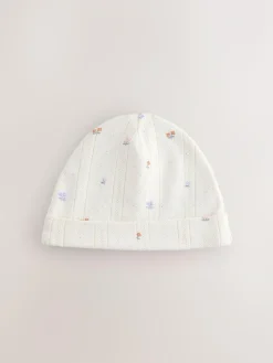 Next Multi Pointelle Baby Beanies 3 Pack (0-18mths)^ Hats & Scratch Mitts|Newborn Accessories
