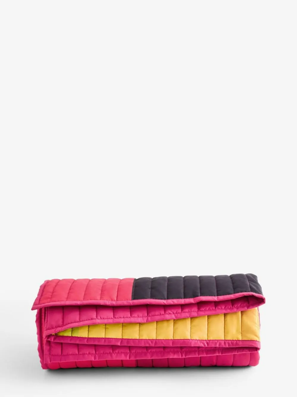 Next Multi Quilted Stripe Bedspread^ Cushions & Throws