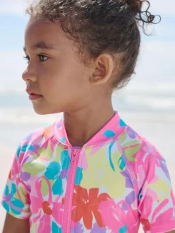 Best Next Multi Rainbow Floral Sunsafe Swimsuit (3mths-10yrs)