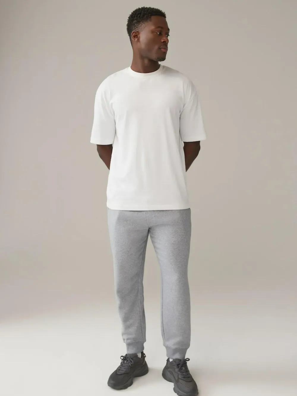 Outlet Next Slim Fit Cotton Rich Jersey Joggers 3 Pack Multi