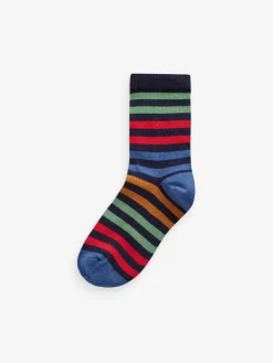 Next Multi Stripe Transport Cotton Rich Socks 7 Pack^BOY Socks & Tights|Socks & Tights