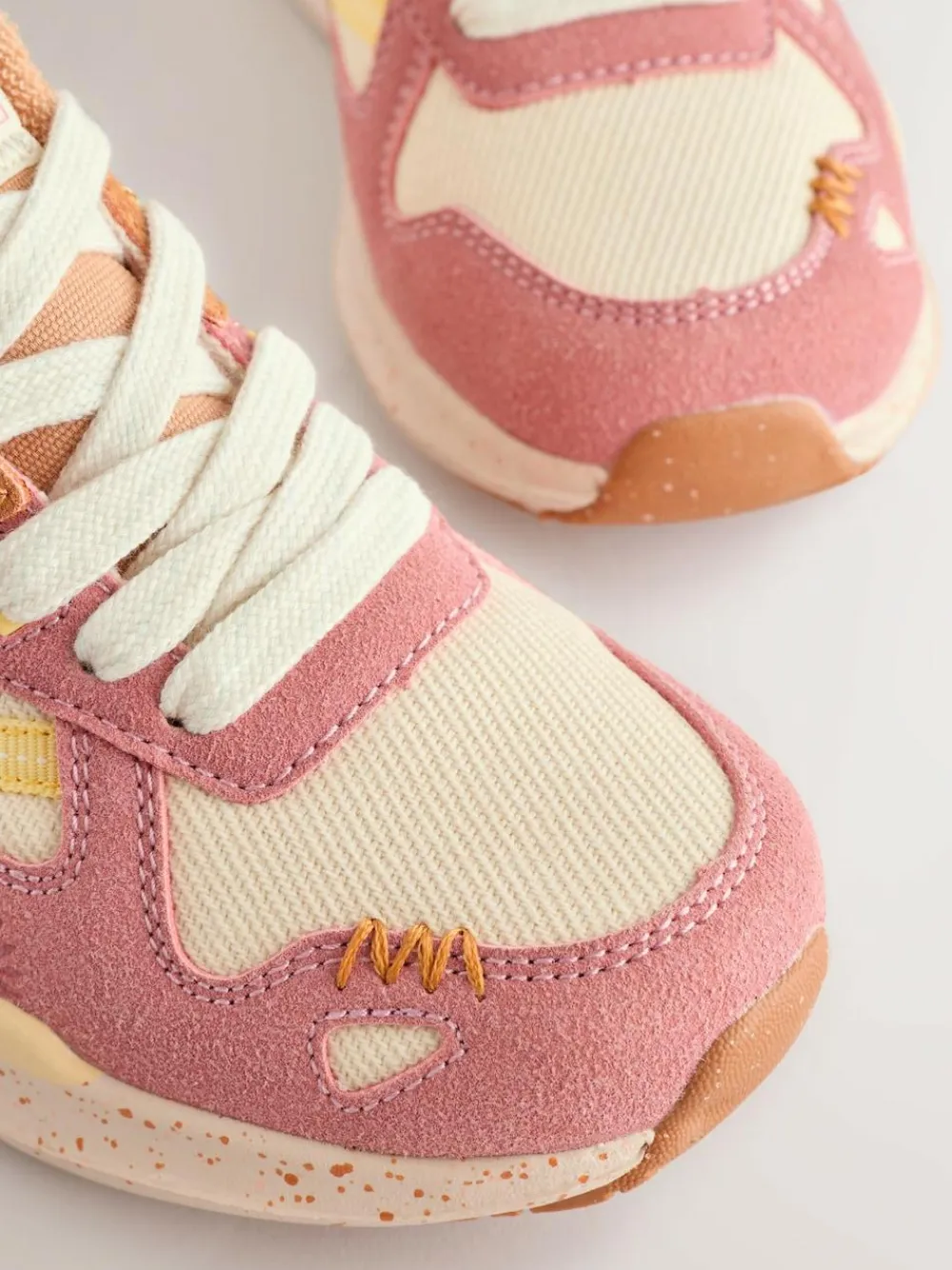 Sale Next Colourblock Lace-Up Trainers Muted