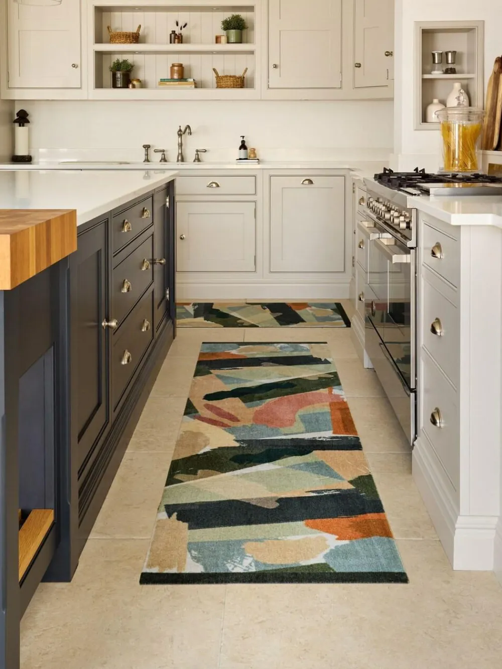 My Mat Green Studio Mural Runner^ Rugs & Runners
