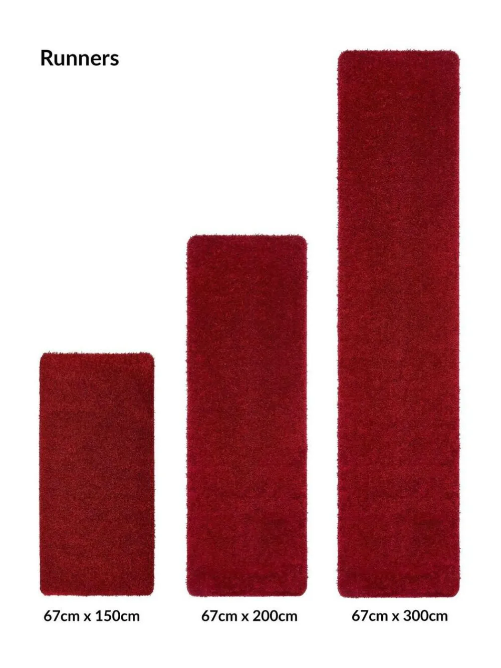 Clearance My Rug Red Shaggy Rug