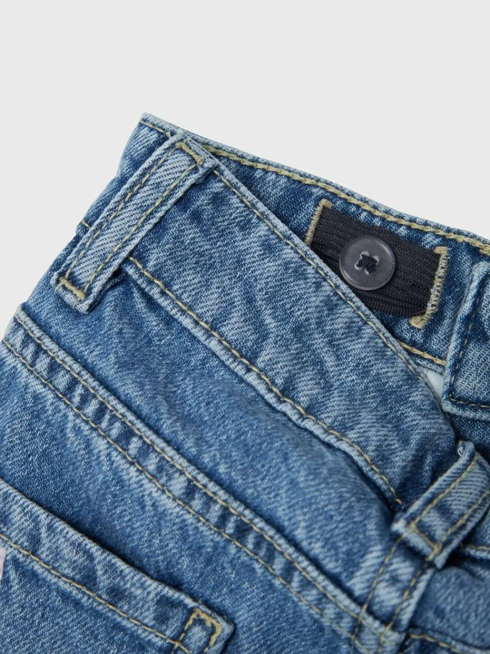 Name It Blue Bow Embroidery Mom Jeans^ Jeans & Joggers|Jeans