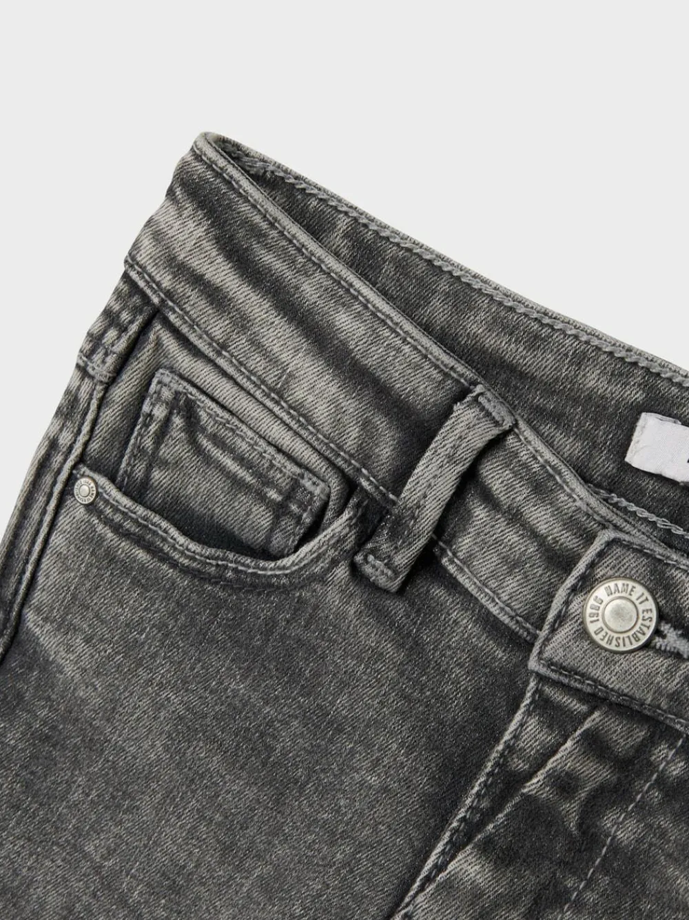Online Name It Girls Flare Jeans With Adjustable Waist Dark Grey