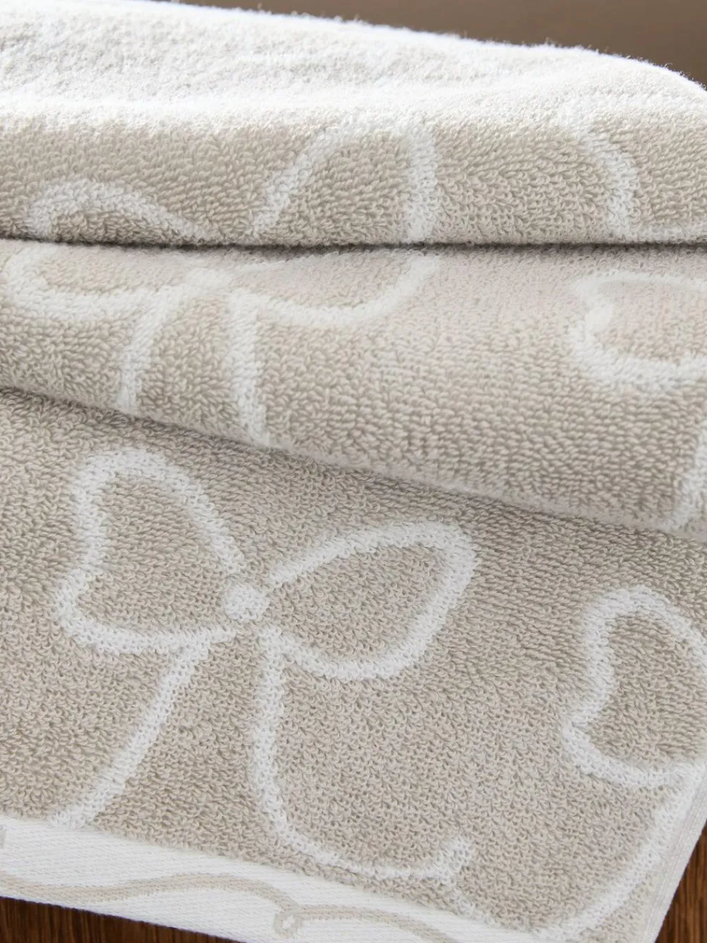 Sale Next Natural Bow 100% Cotton Towel