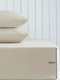 Next Natural Cotton Rich Extra Deep Fitted Bed Sheet^ Bedsheets & Pillow Cases
