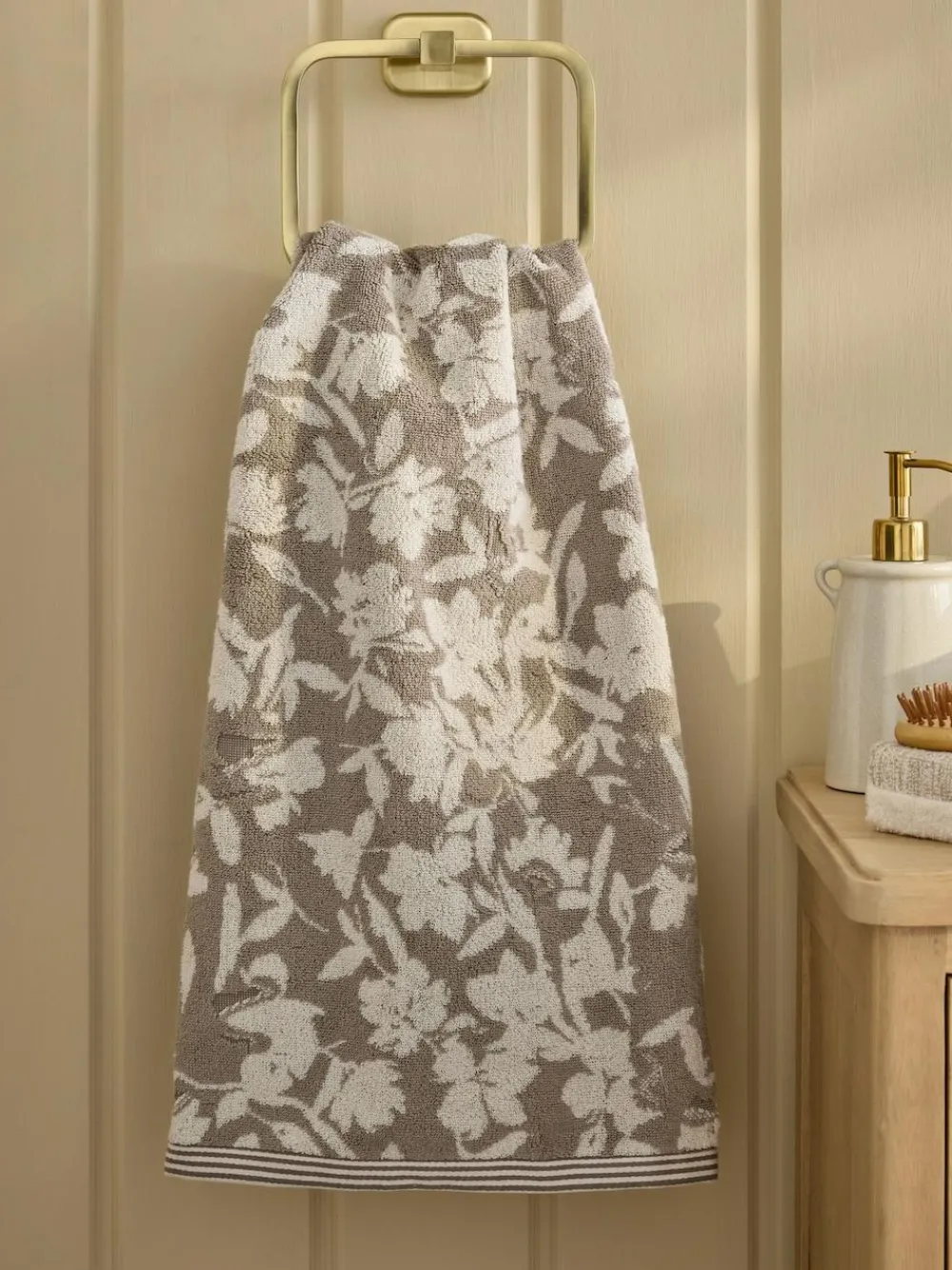 Sale Next Natural Floral Egyptian Cotton Towel