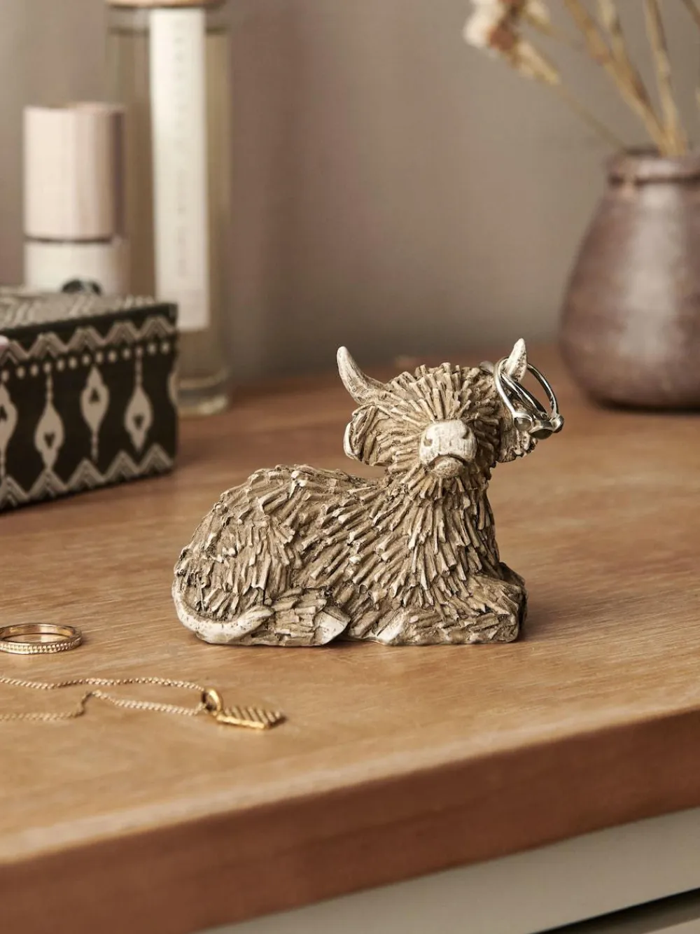 Next Natural Hamish The Highland Cow Ring Holder^ Storage & Organisation|Ornaments