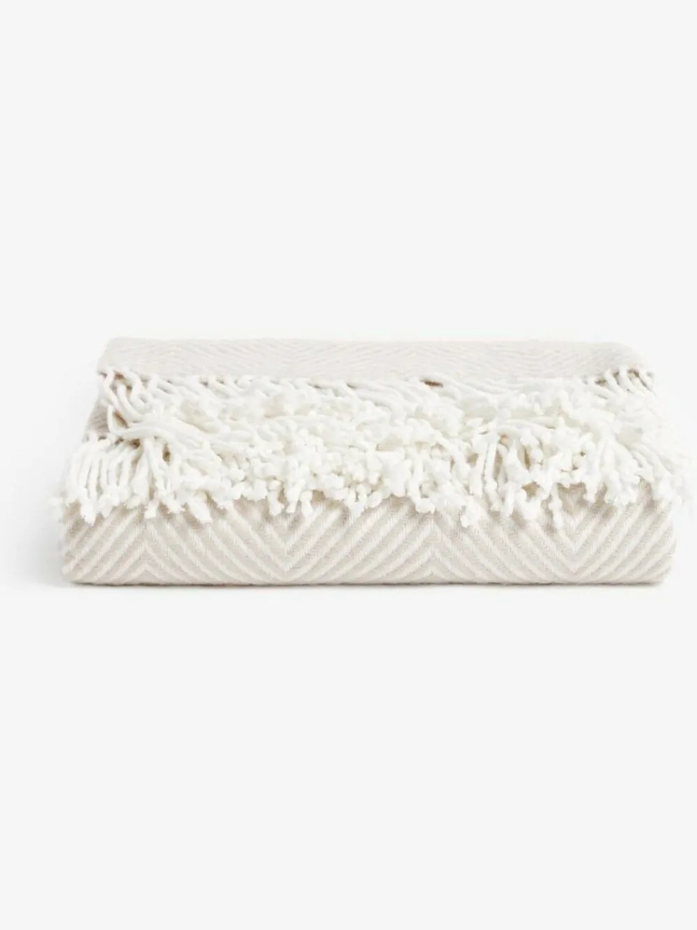 Discount Next Herringbone Cosy Throw Natural