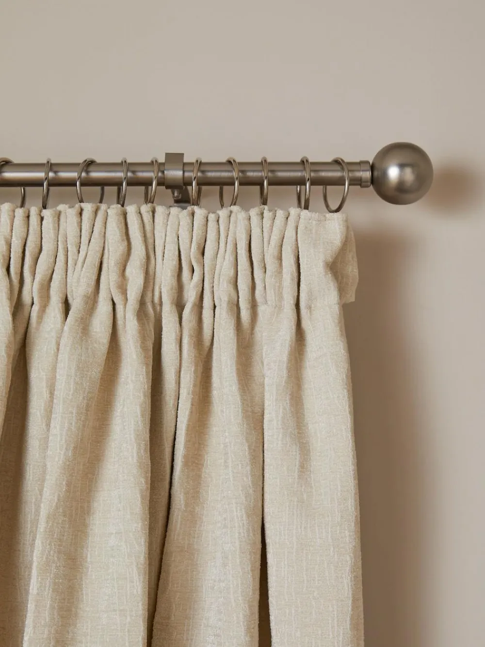 Discount Next Heavyweight Chenille Pencil Pleat Blackout/Thermal Curtains Natural Light