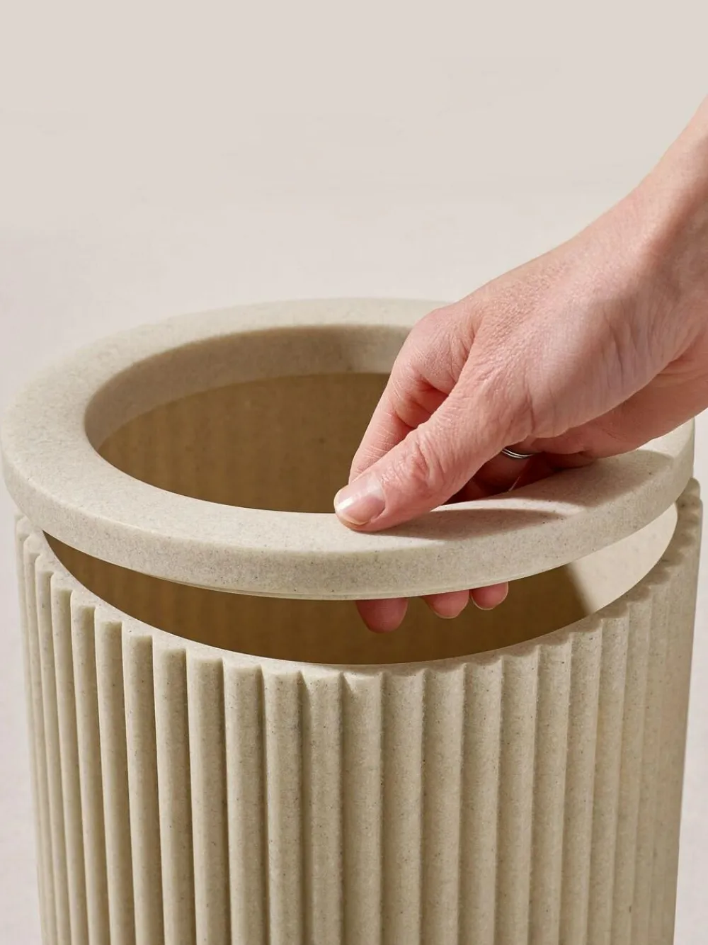 Outlet Next Resin Ribbed Bin Natural