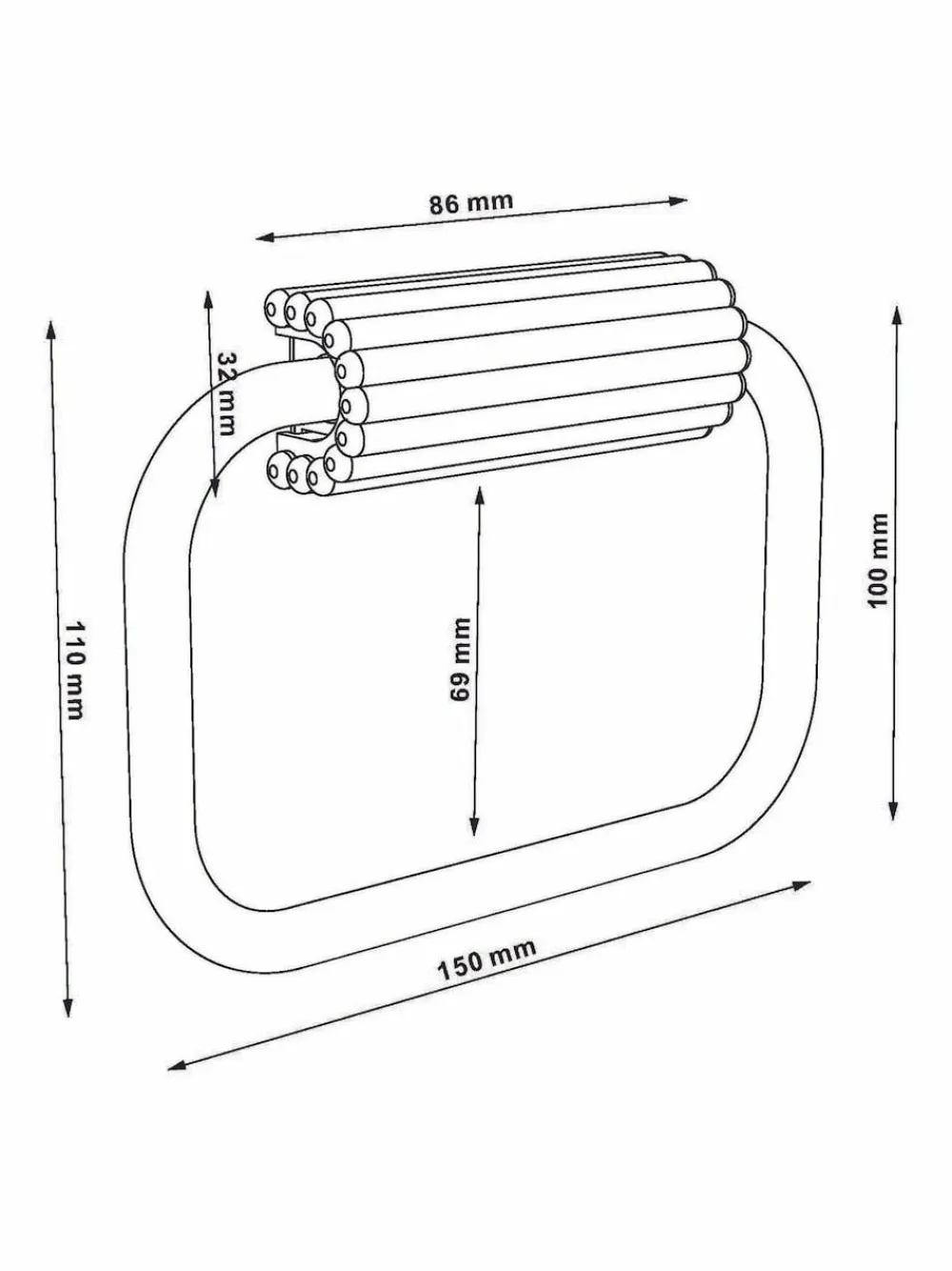 Outlet Next Natural Rib Towel Rail Ring
