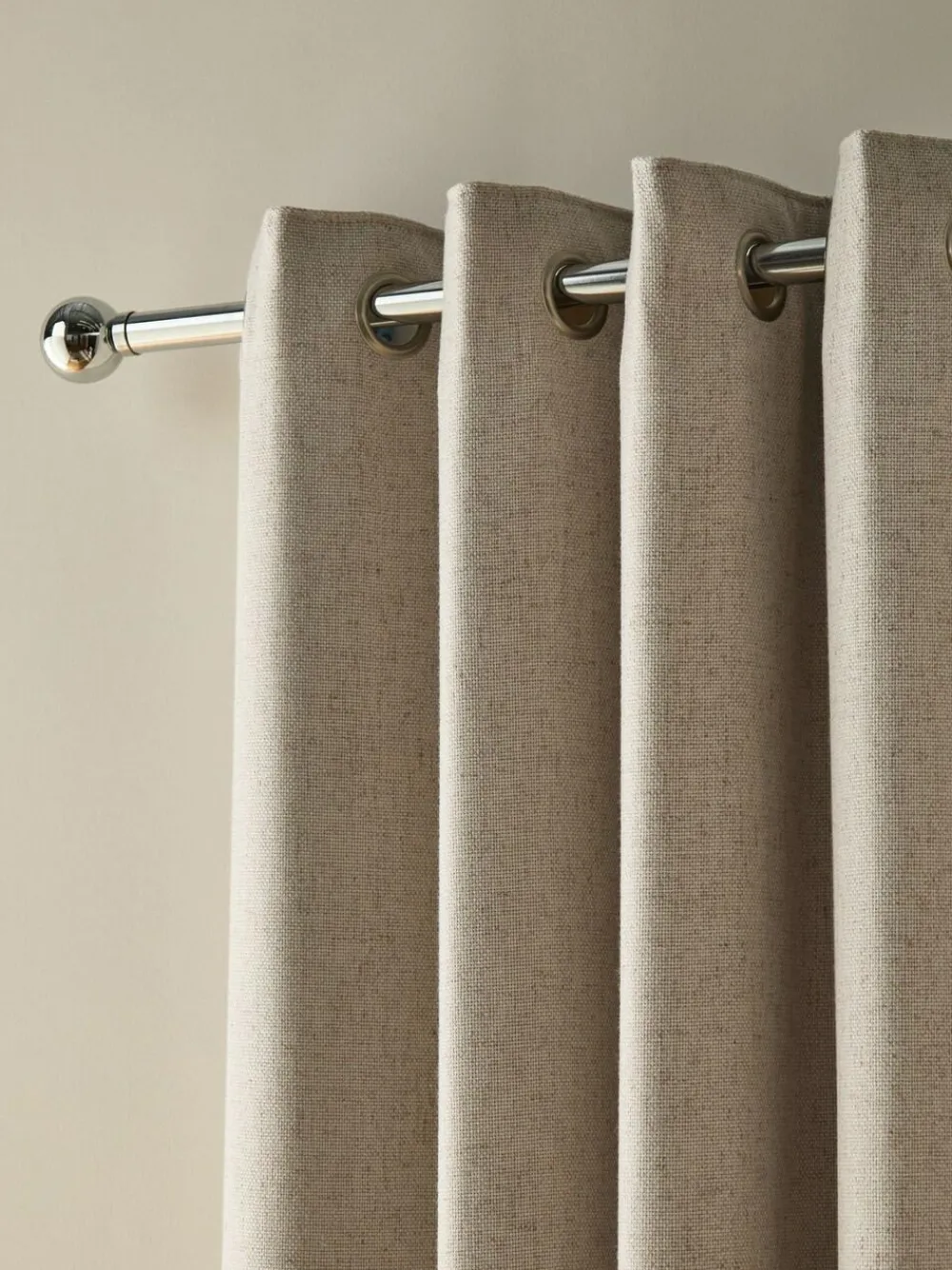 Next Soft Weave Linen Blend Blackout/Thermal Eyelet Curtains^ Curtains & Blinds