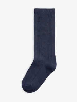 Next 3 Pack Cotton Rich Pointelle Knee High School Socks^ Socks & Tights|Socks & Tights