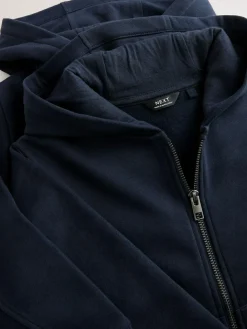 Discount Next 2 Pack Plain Zip Through Hoodie (3-16yrs) Navy Blue