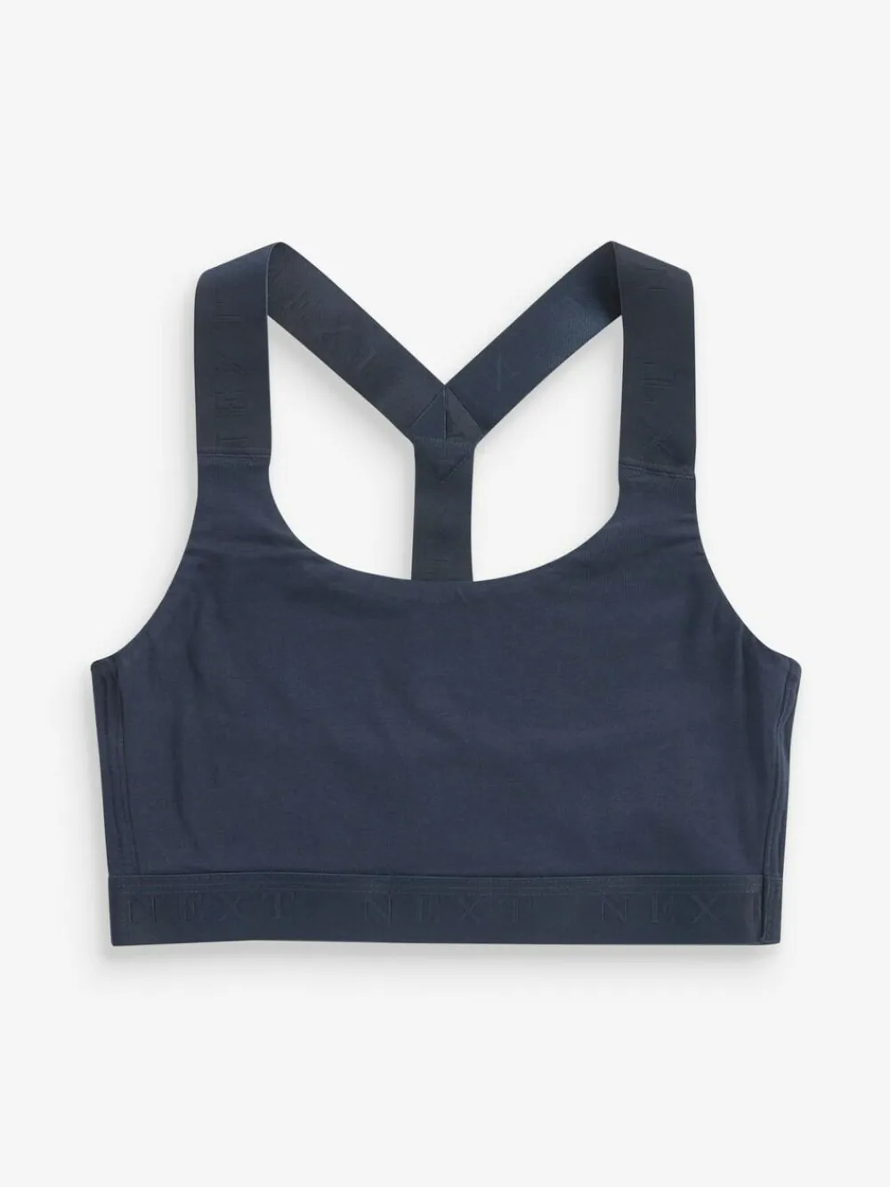 Outlet Next Active Sports Low Impact Ultimate Comfort Crop Top Navy Blue