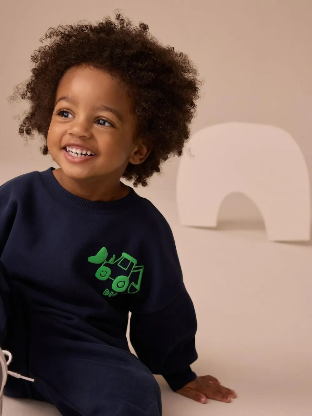 Next Single Printed Crew Neck Sweat Top & Joggers Set (3mths-7yrs)^BOY Sweatshirts & Hoodies|Sweatshirts & Hoodies
