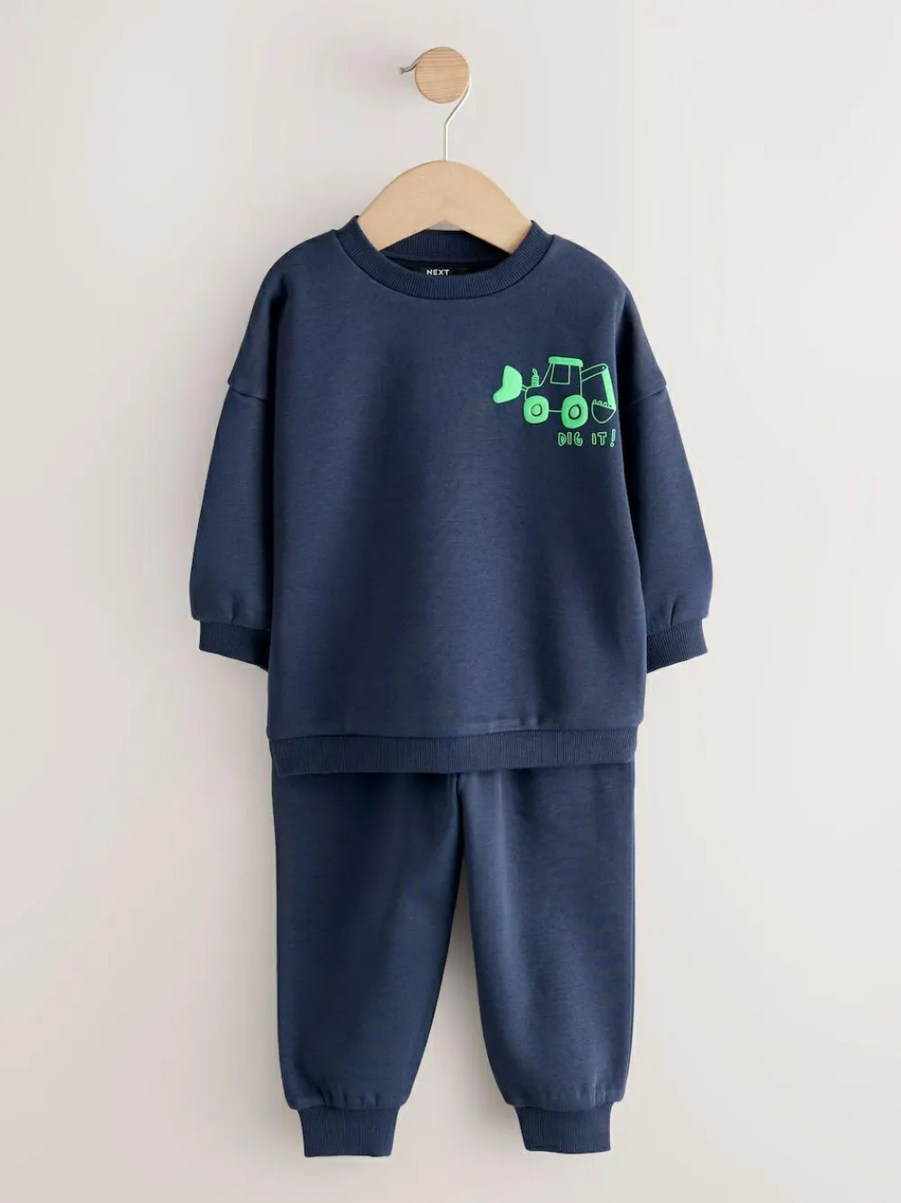 Next Single Printed Crew Neck Sweat Top & Joggers Set (3mths-7yrs)^BOY Sweatshirts & Hoodies|Sweatshirts & Hoodies