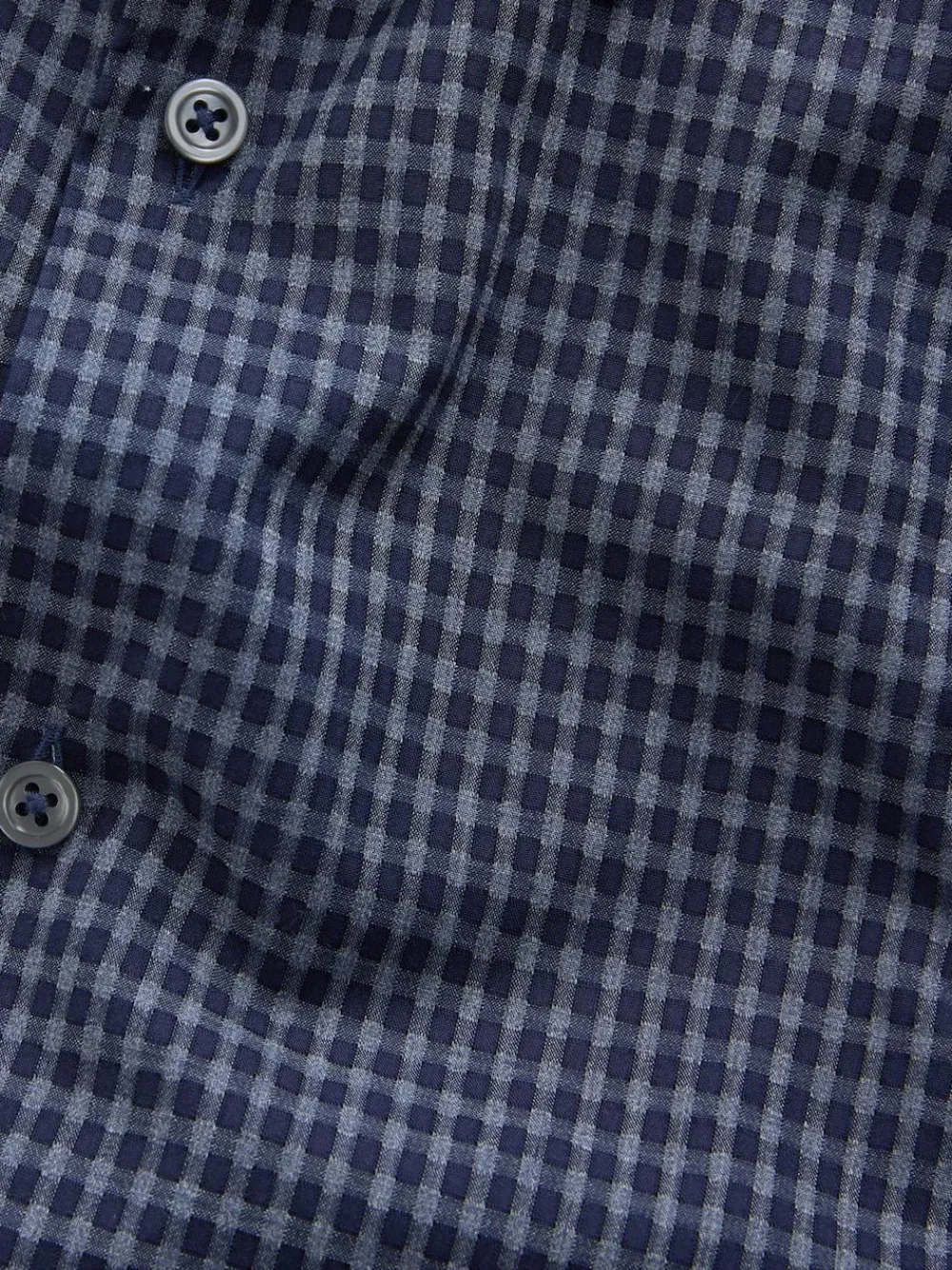 Hot Next Regular Fit N.Premium Long Sleeve Soft Touch Smart Shirt Navy Blue Gingham