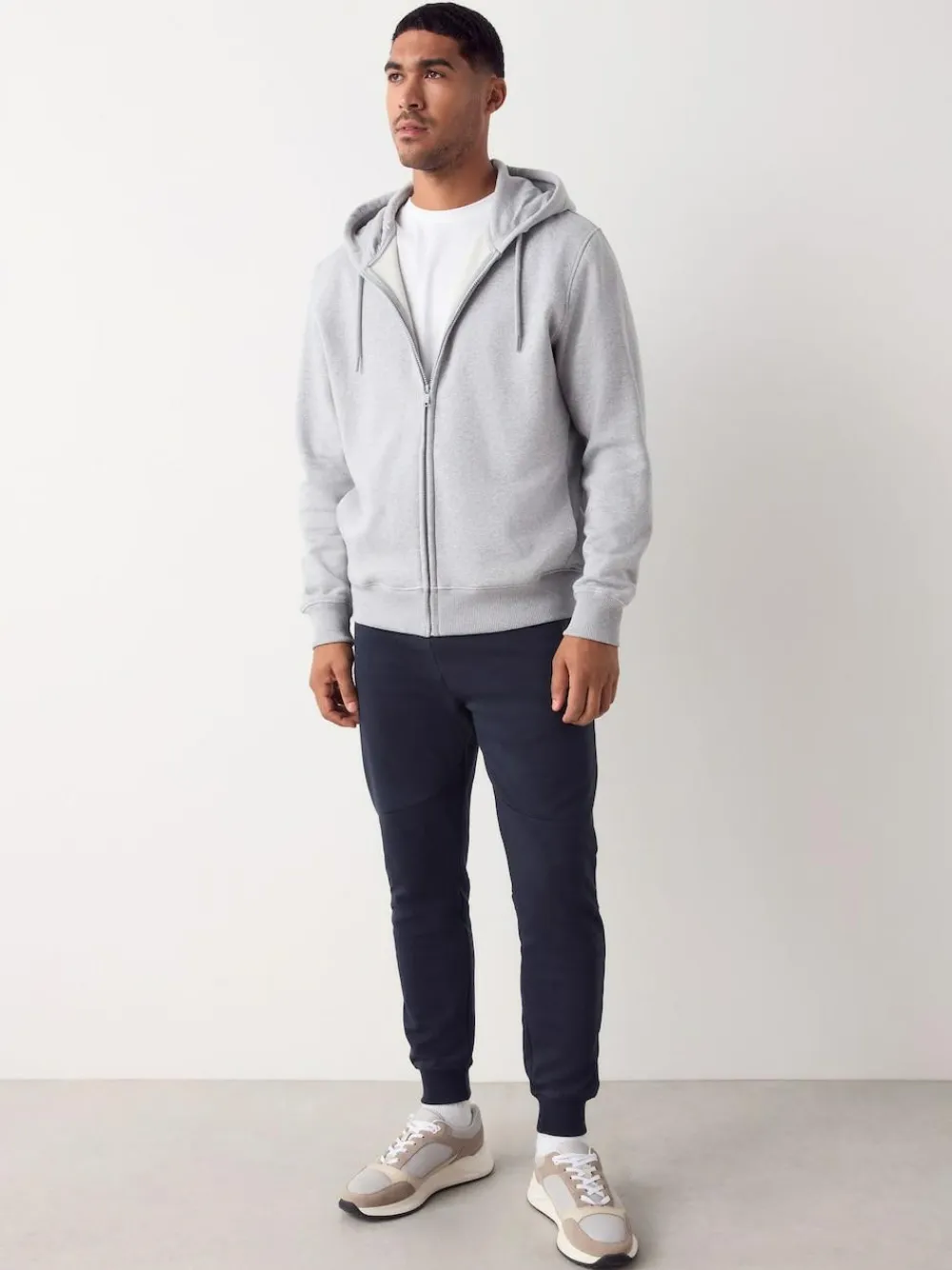 Next Interlock Soft Touch Cuffed Joggers Navy Blue