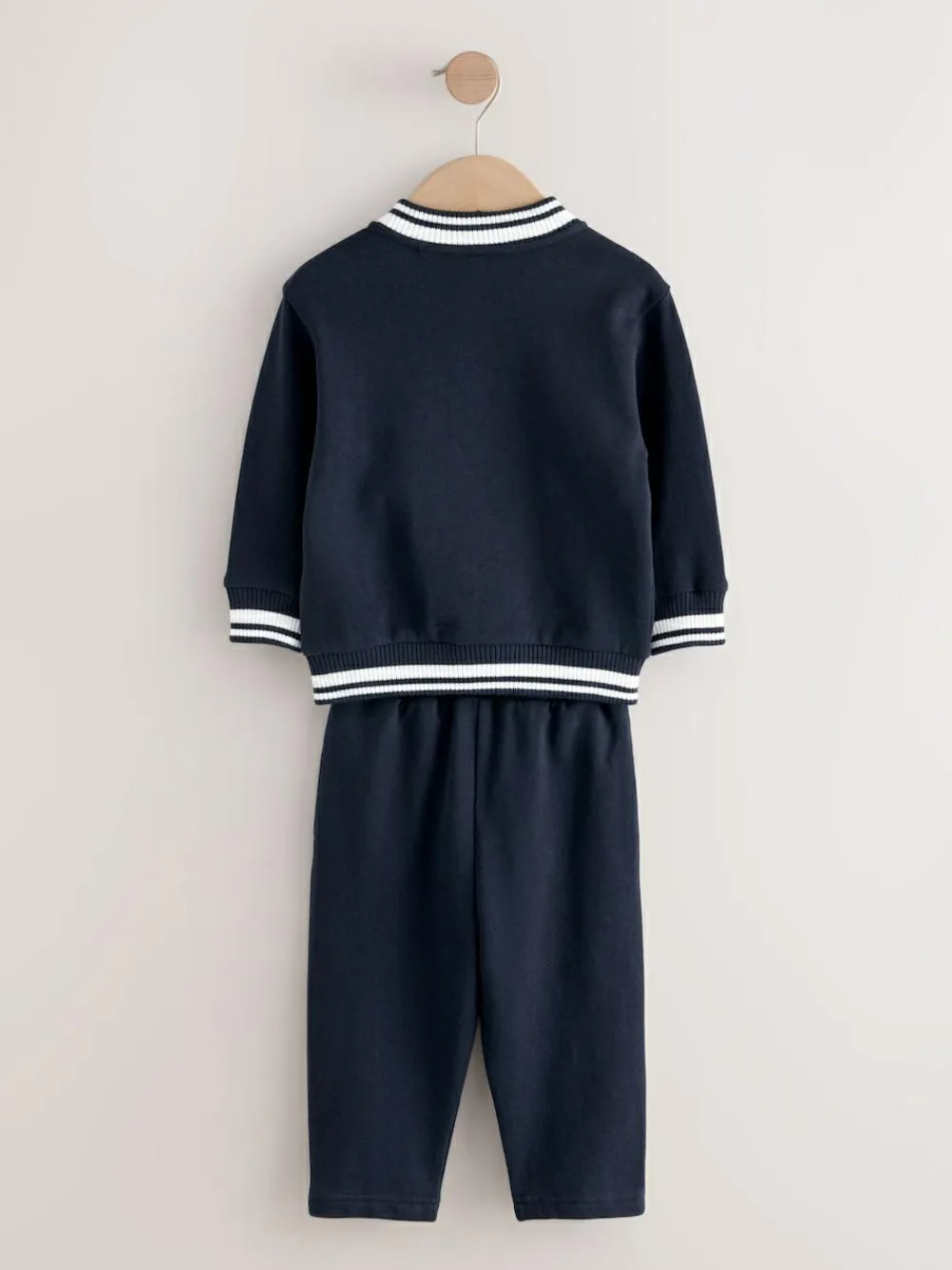 Hot Next Navy Blue Jersey Letterman Jacket and Trousers Set (3mths-7yrs)