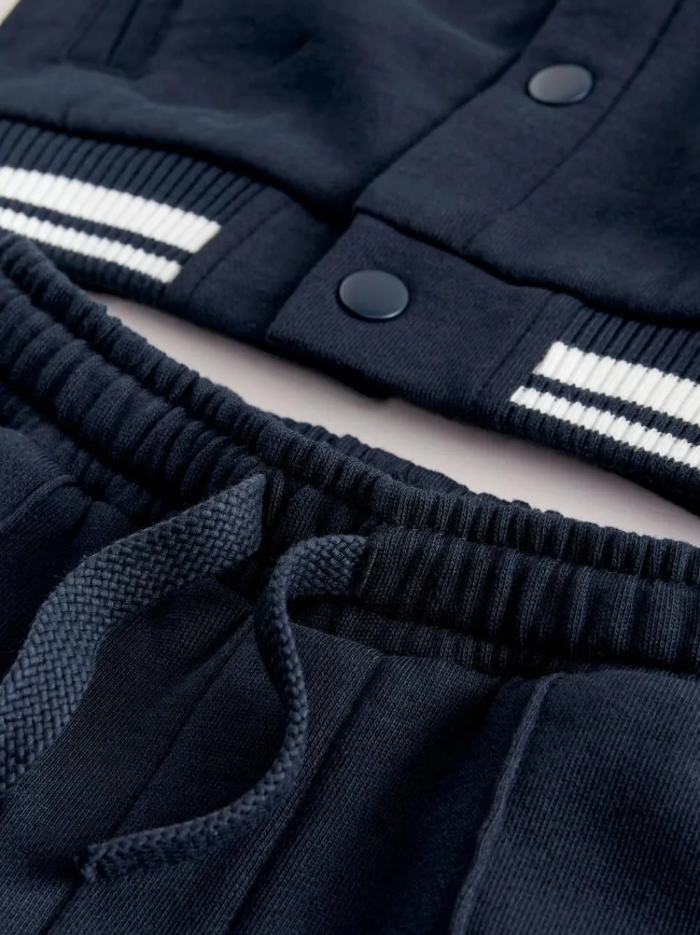 Hot Next Navy Blue Jersey Letterman Jacket and Trousers Set (3mths-7yrs)