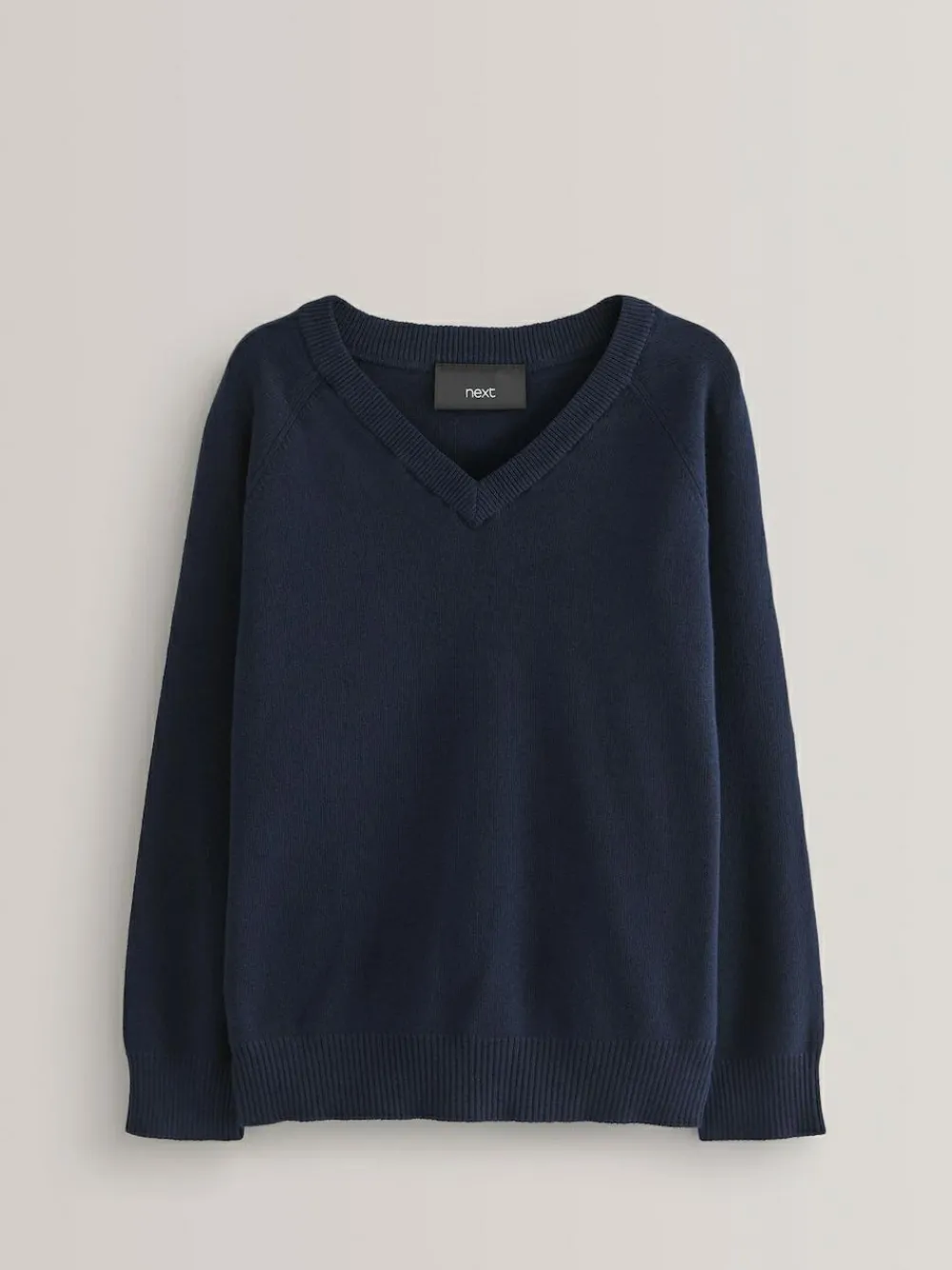 Best Next Navy Blue Knitted V-Neck School Jumper (3-16yrs)