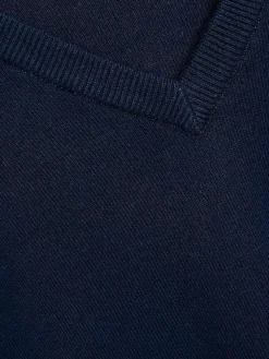 Best Next Navy Blue Knitted V-Neck School Jumper (3-16yrs)