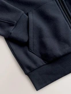 New Next Logo Zip Through Hoodie (3-16yrs) Navy Blue
