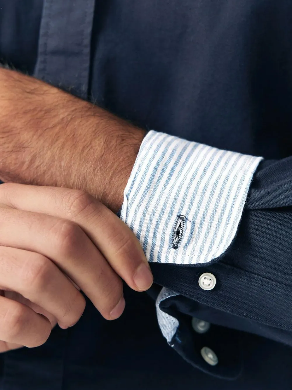 Next Navy Blue Regular Fit Long Sleeve Oxford Shirt^ Occasionwear|Shirts