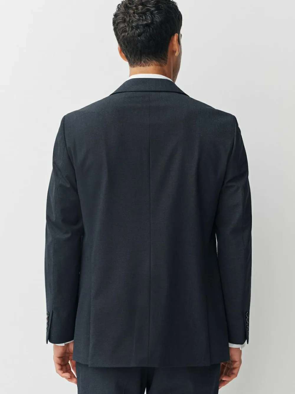 Next Regular Fit Motionflex Puppytooth Texture Suit Jacket^ Blue Suits