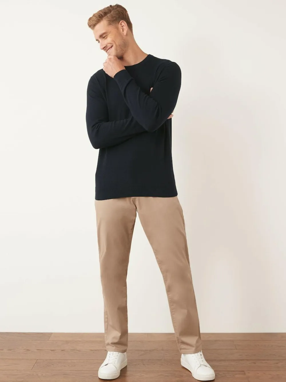 Next Regular Fit Pure Cotton Crew Jumper^ Knitwear|Knitwear