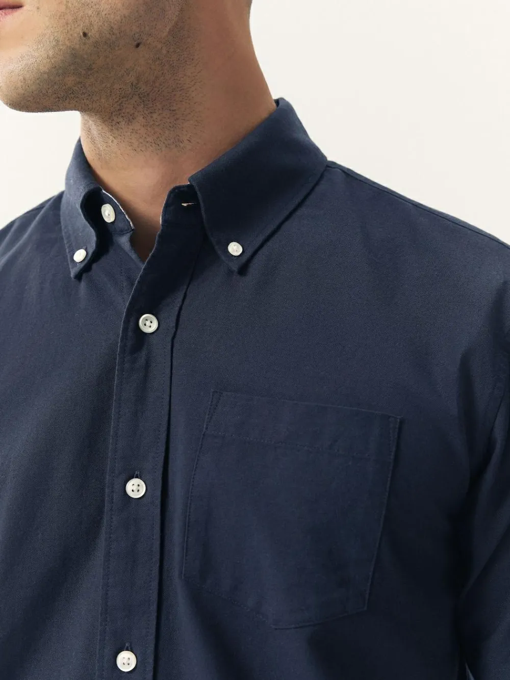 Next Navy Blue Short Sleeve Oxford Shirt^ Shirts
