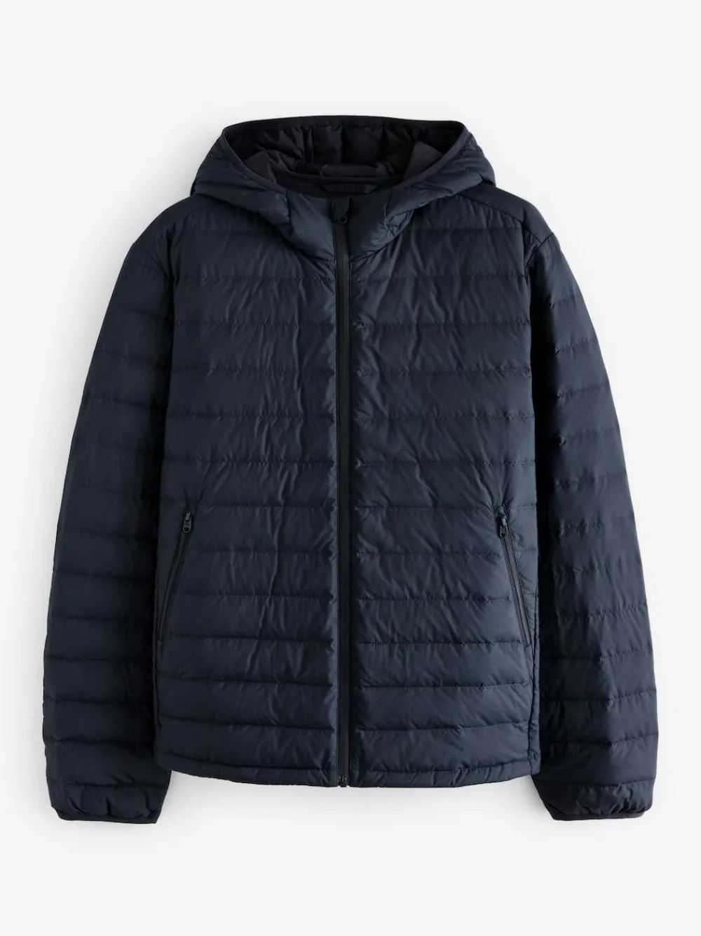 Discount Next Shower Resistant Lightweight Hooded Puffer Coat Jacket Navy Blue