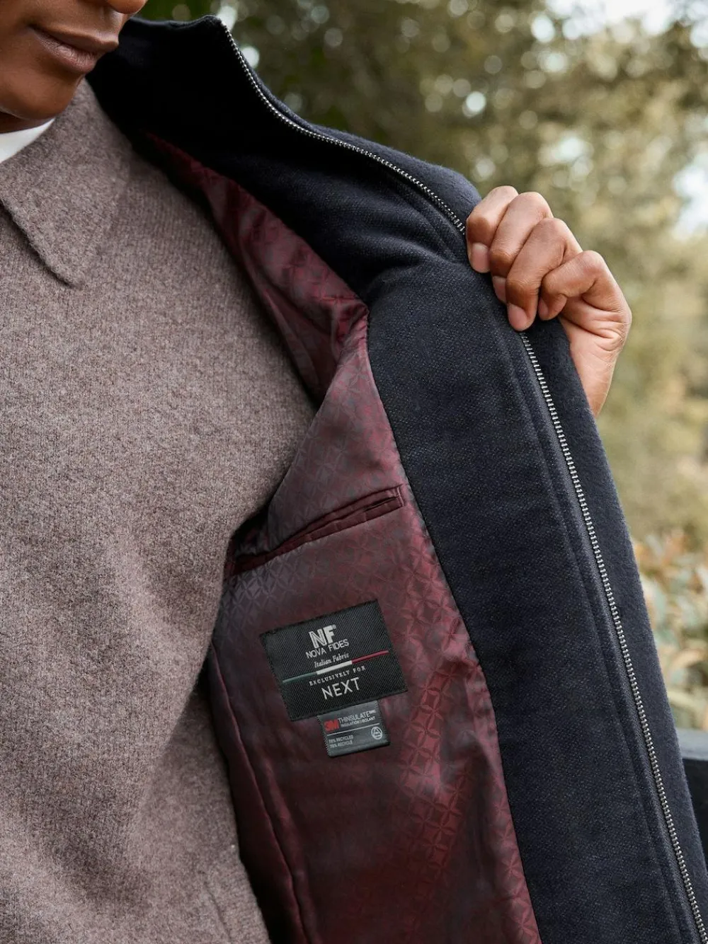 Next Signature Soft Touch Wool Rich Padded Italian Fabric Funnel Neck Coat^ Coats & Jackets|Coats & Jackets