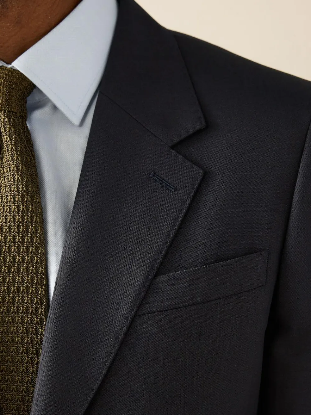 Outlet Next Slim Fit Signature Nova Fides 100% Italian Wool Suit Jacket Navy Blue