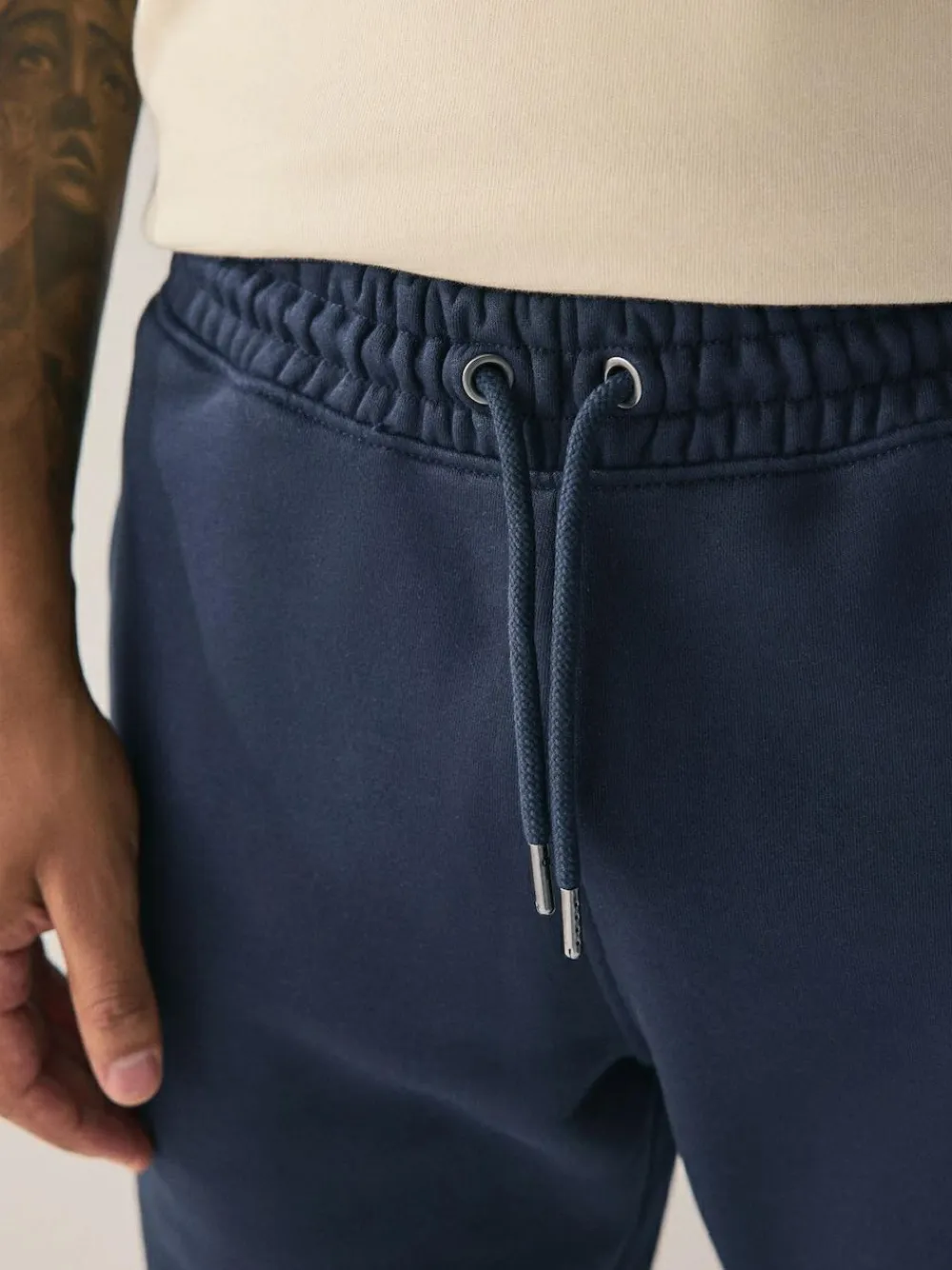 Hot Next Slim Fit Slim Fit Brushback Heavyweight Joggers Navy Blue
