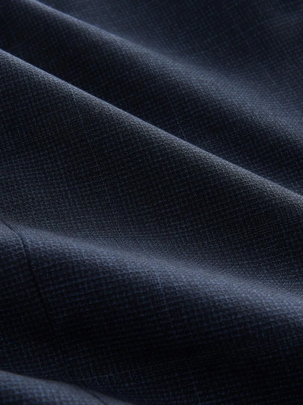 New Next Navy Blue Slim Fit Slim Fit Signature Marzotto 100% Italian Wool Check Suit Jacket