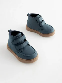 Discount Next Standard Fit (F) Warm Lined Touch Fastening Boots Navy Blue