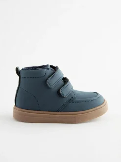 Discount Next Standard Fit (F) Warm Lined Touch Fastening Boots Navy Blue
