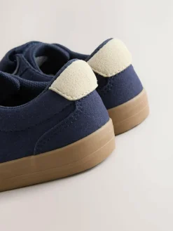 Sale Next Navy Blue Standard Fit (F) Touch Fastening Elastic Lace Trainers