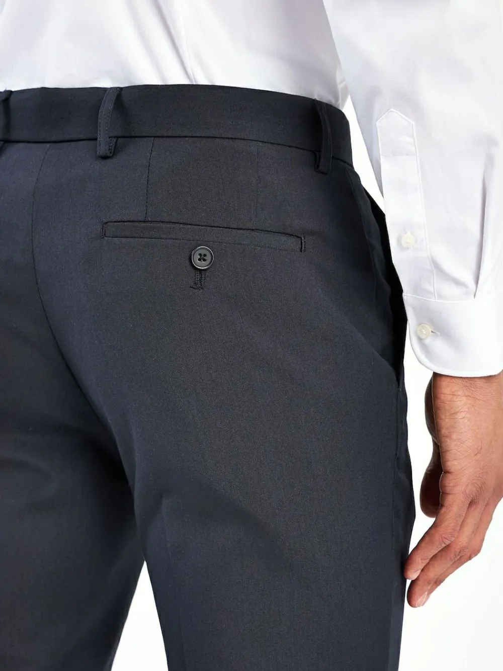 Next Tailored Fit Stretch Smart Trousers^ Pants & Chinos