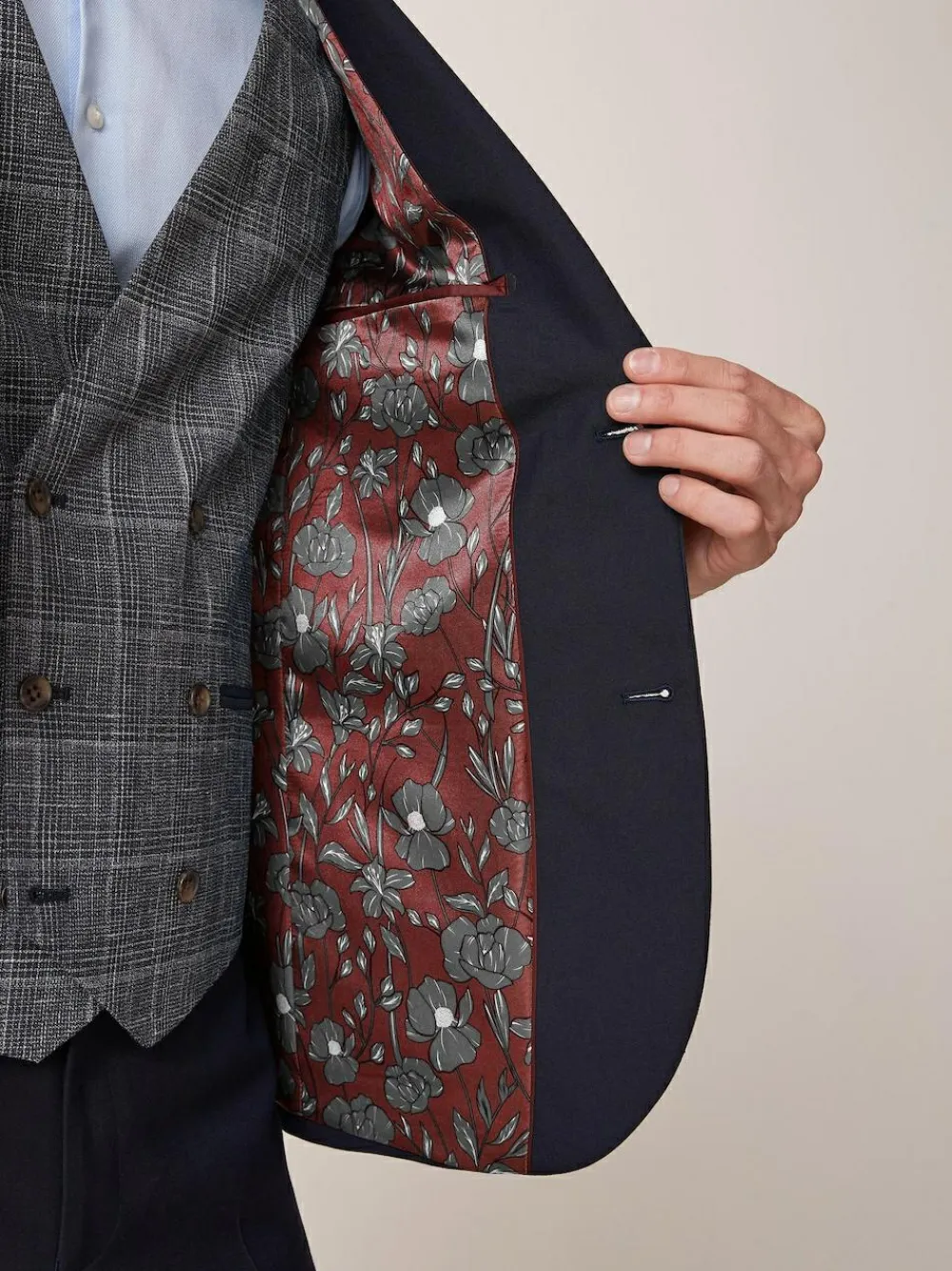 Clearance Next Tailored Fit Two Button Suit Jacket Navy Blue